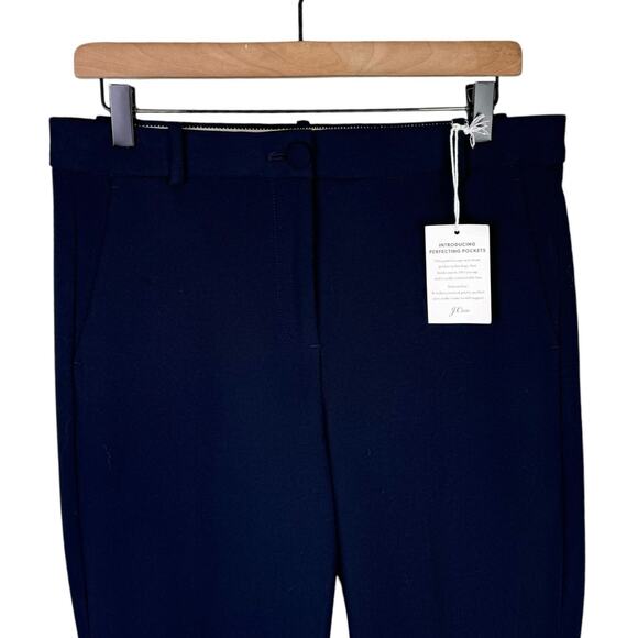J. Crew NWT Solid Navy Cameron High Rise Ankle Length Career Trouser Pants - Picture 4 of 8